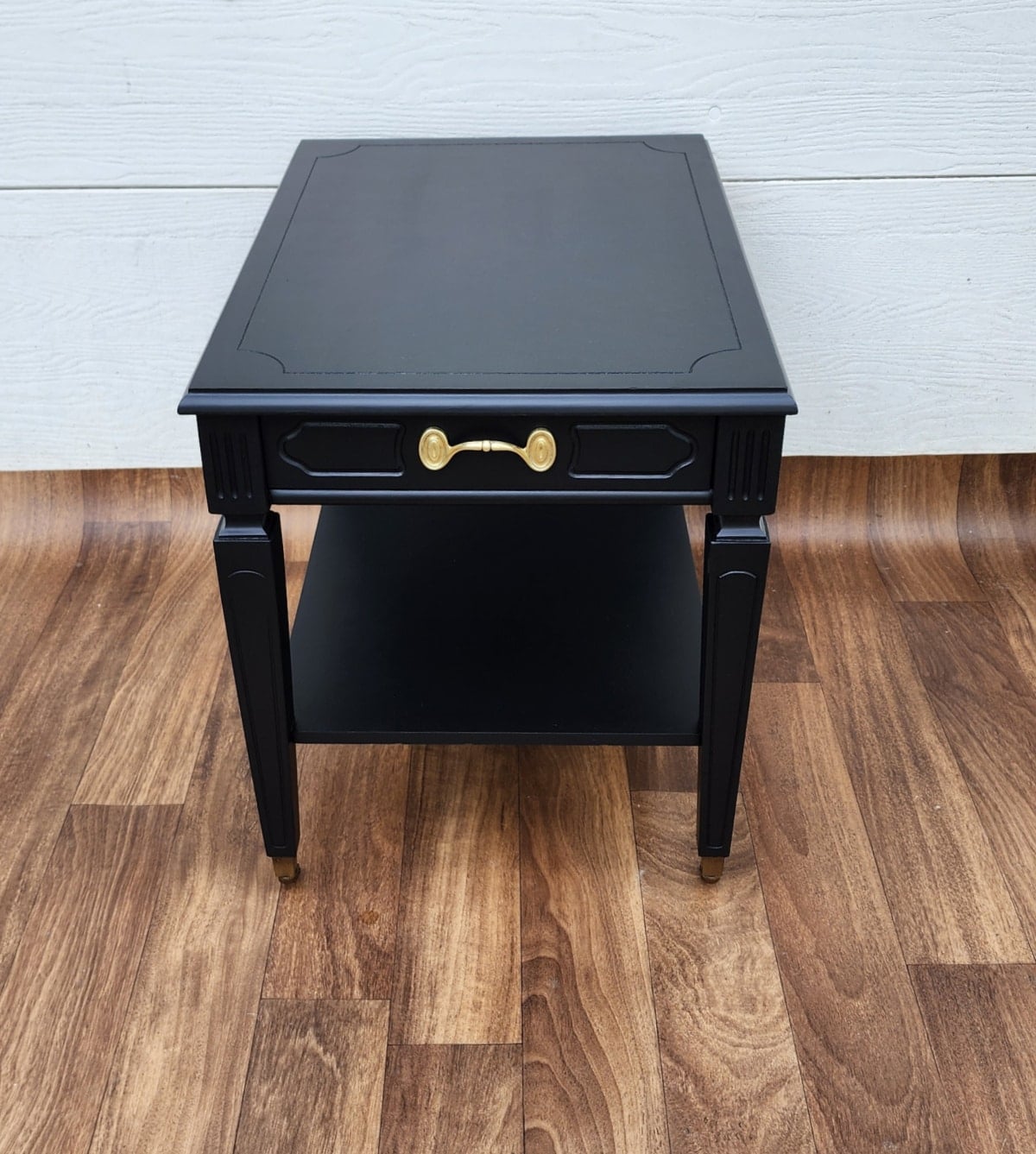 freshly painted vintage end table