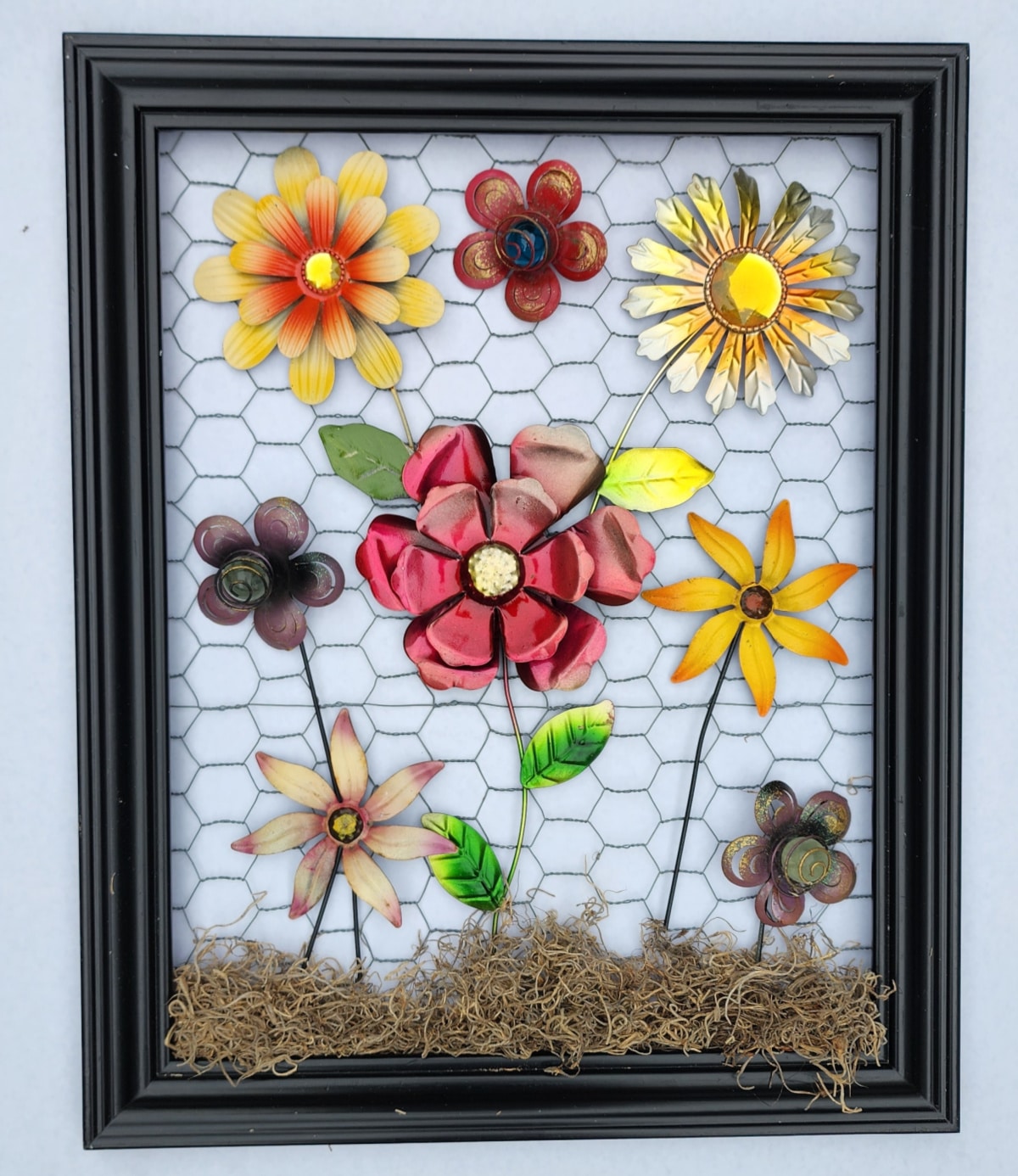 Dollar Store Metal Flower Wall Art - My Repurposed Life®