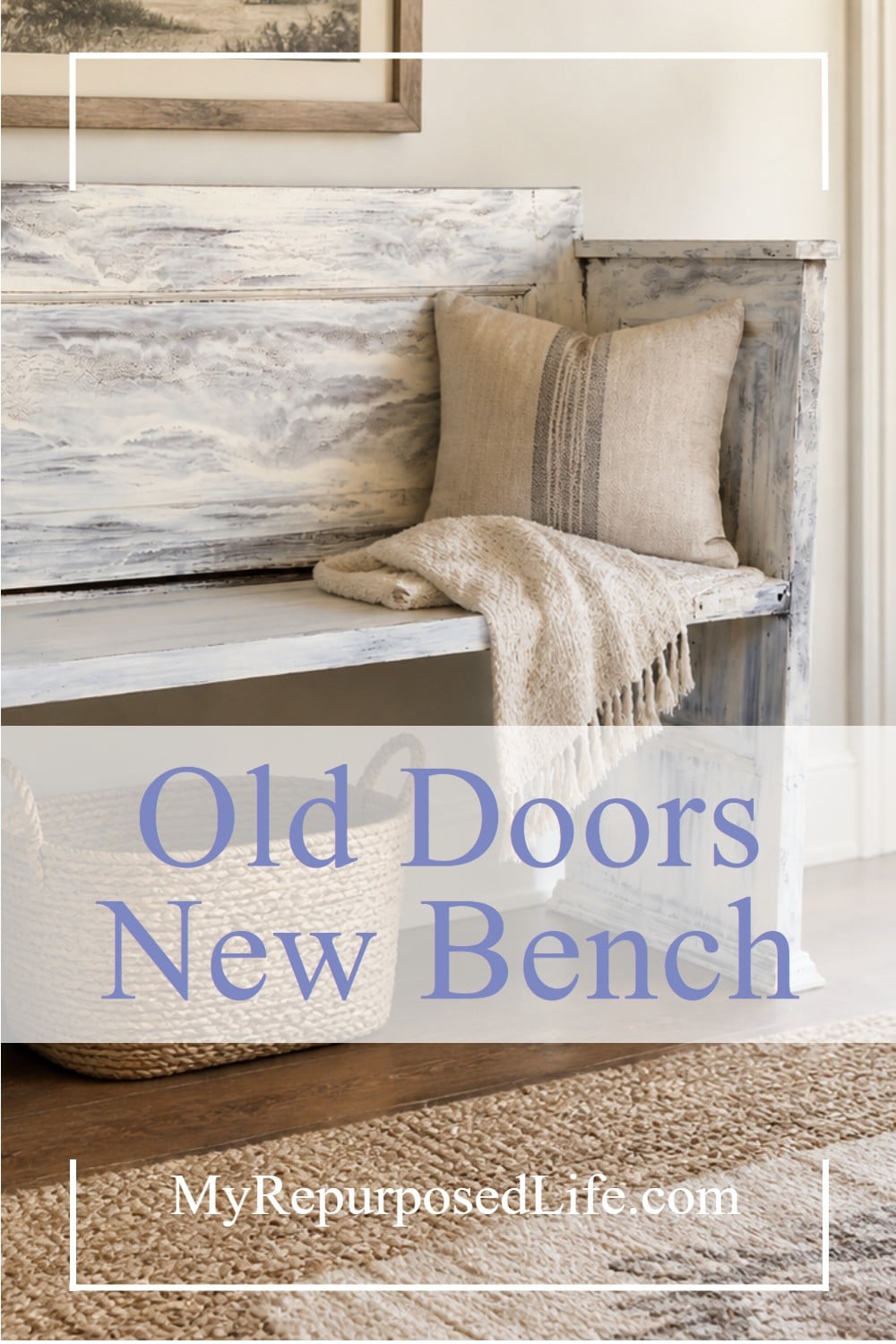 old doors into a new bench via @repurposedlife