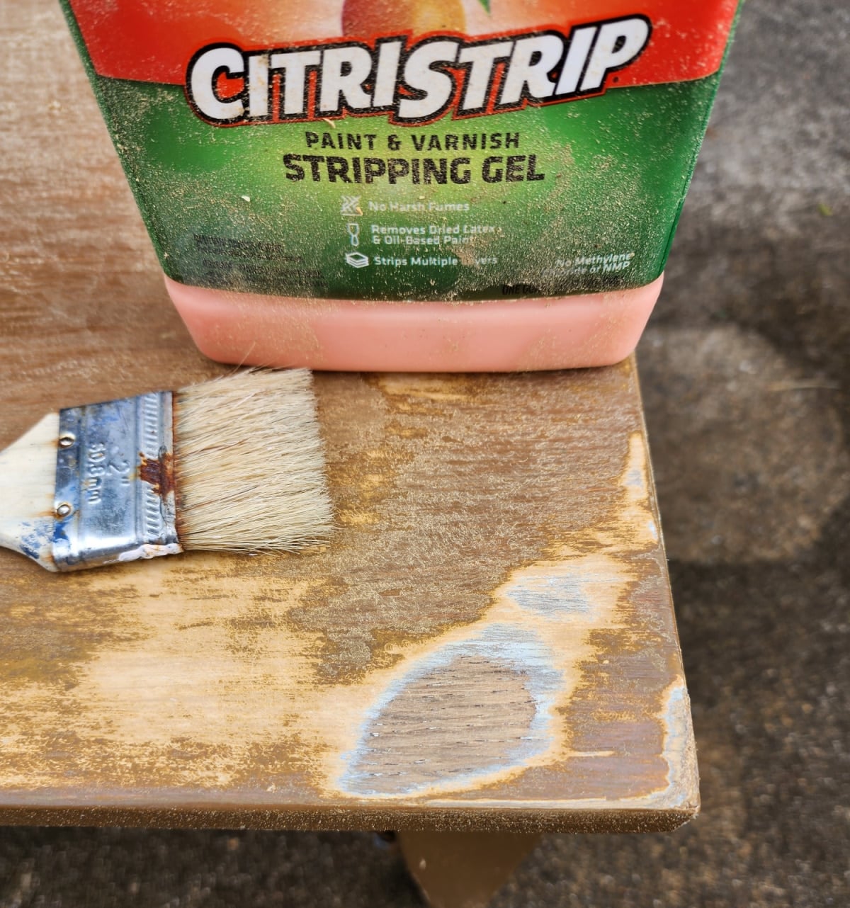 citristrip and paintbrush