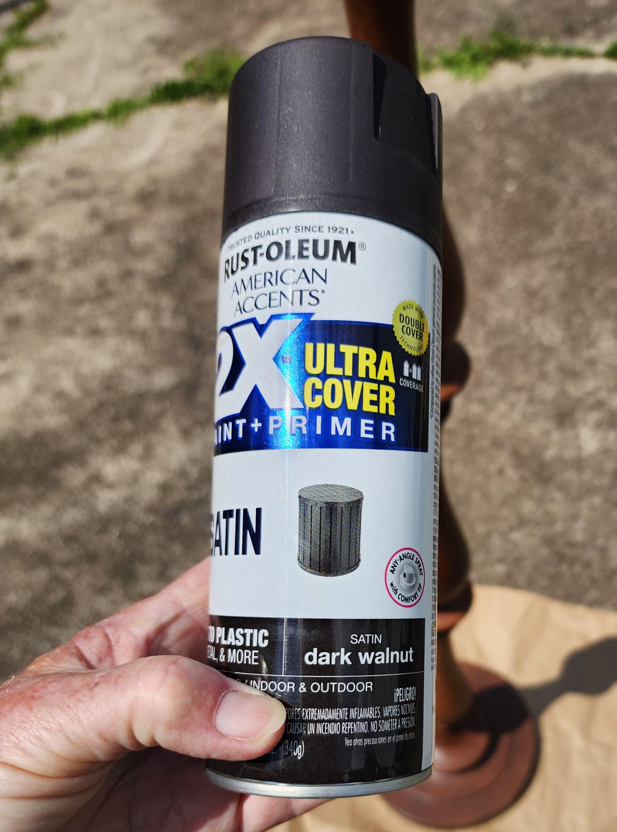 dark walnut rustoleum spray paint