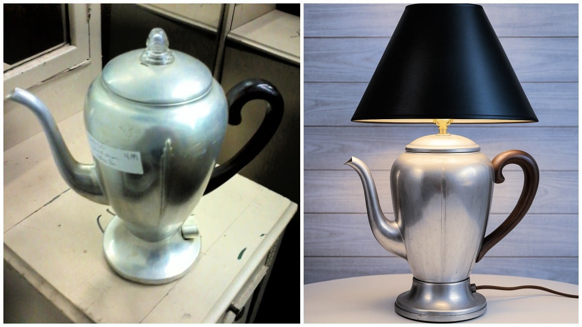 coffee pot lamp