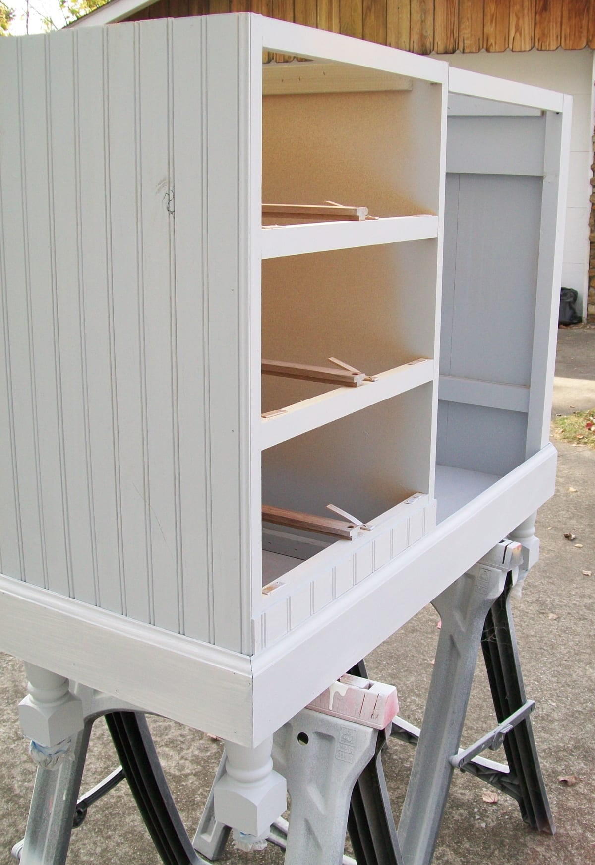 diy kitchen island made from a desk