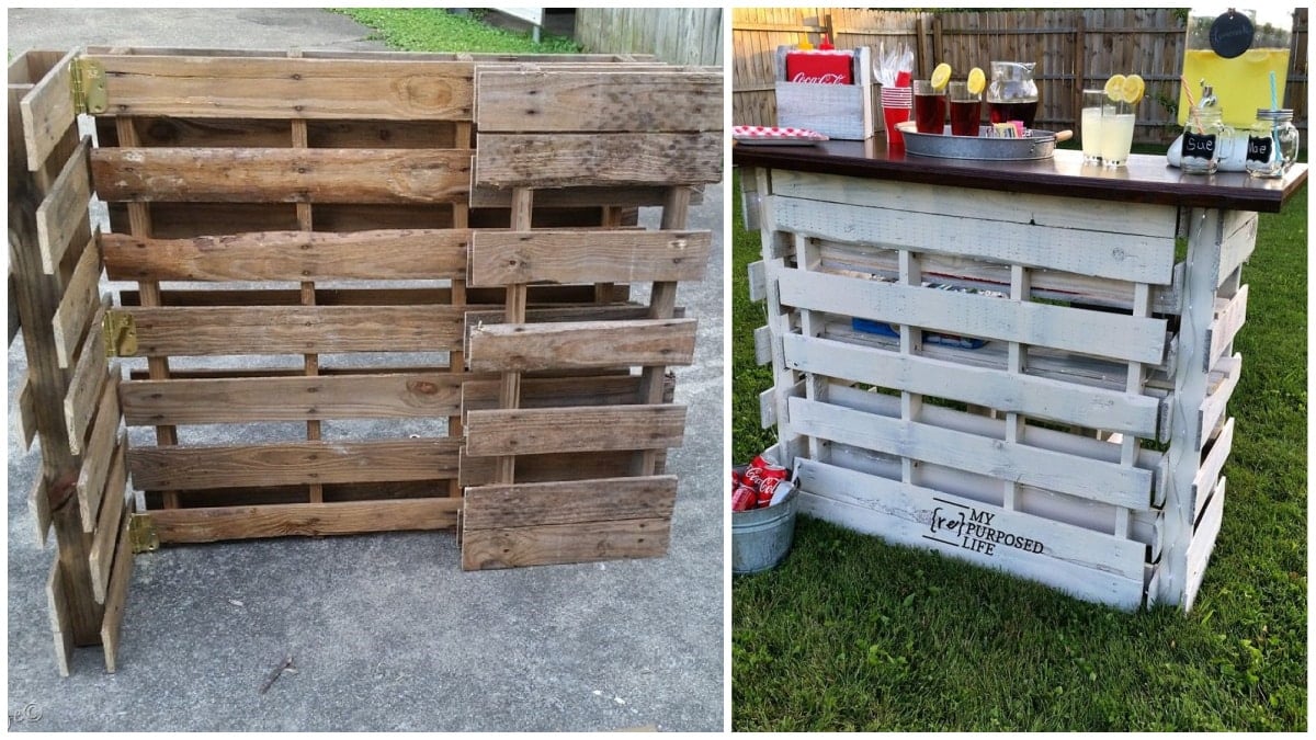 how to make a folding pallet bar
