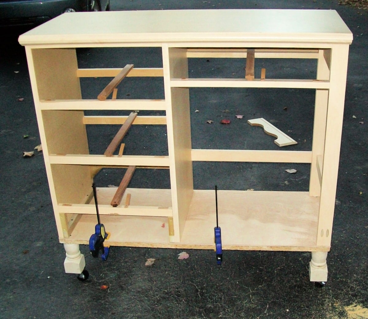 kitchen island in progress