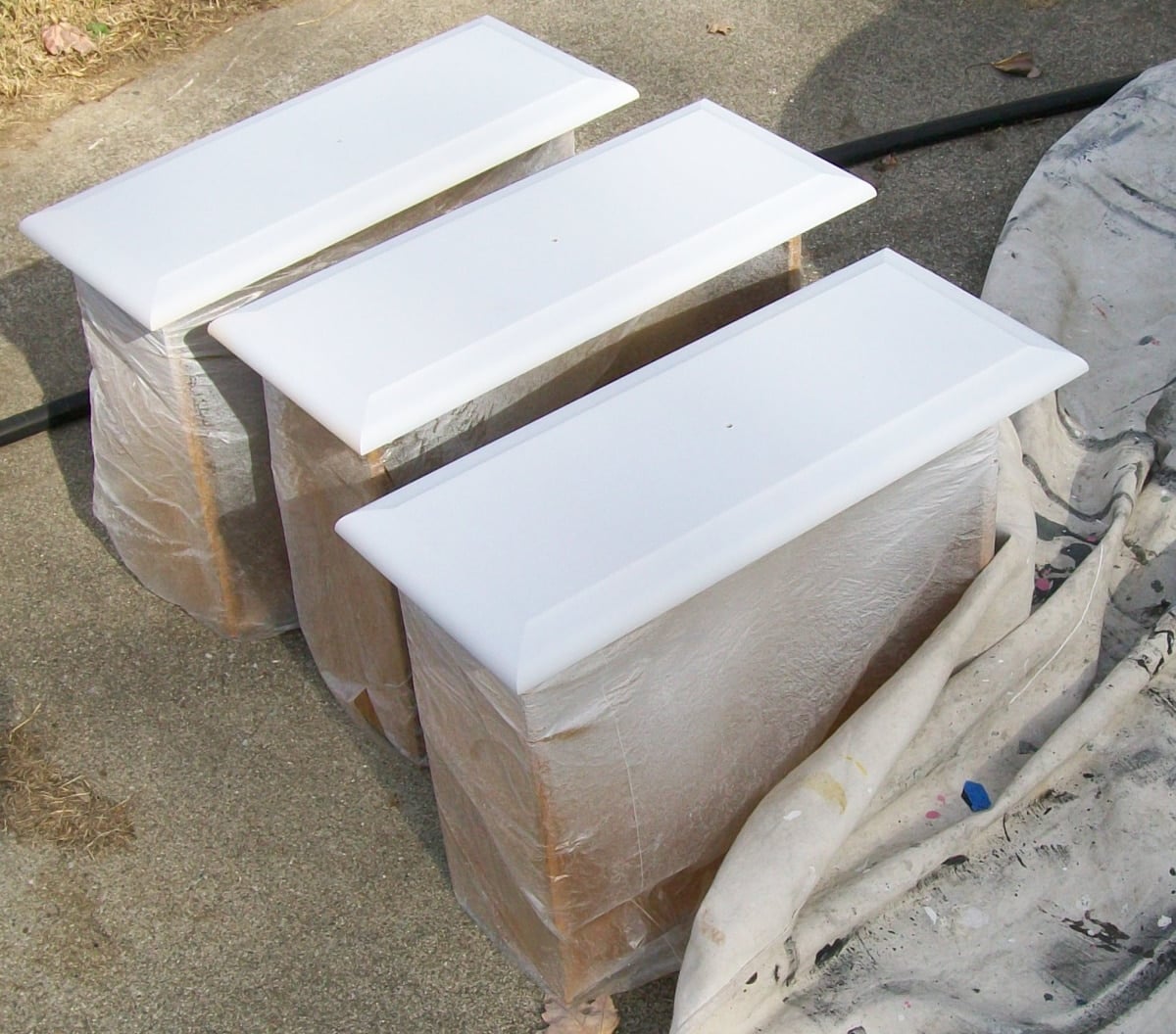 painting drawers of the kitchen island