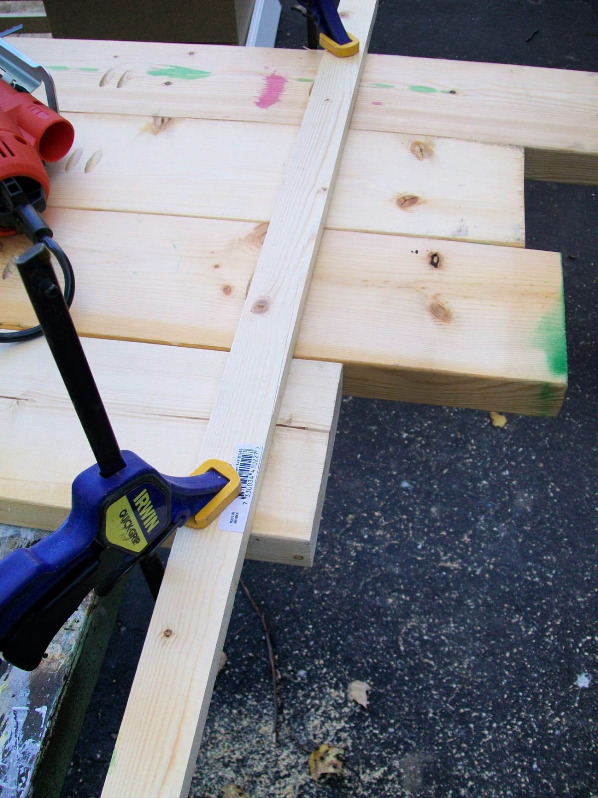 use a board as a guide for a saw