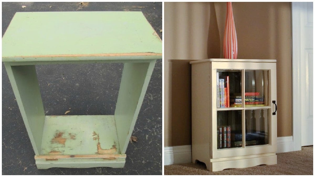 use a window to make a cabinet door