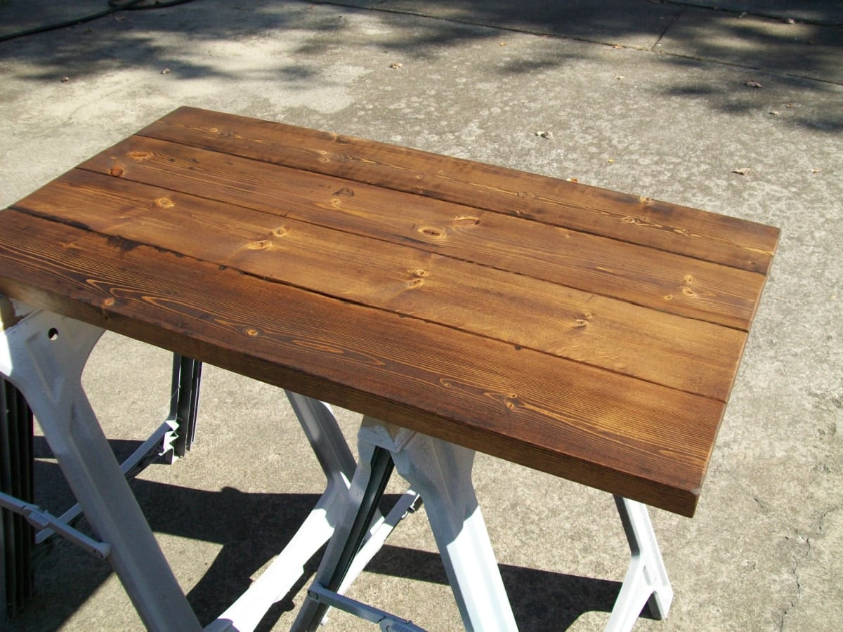 with one coat of provincial stain