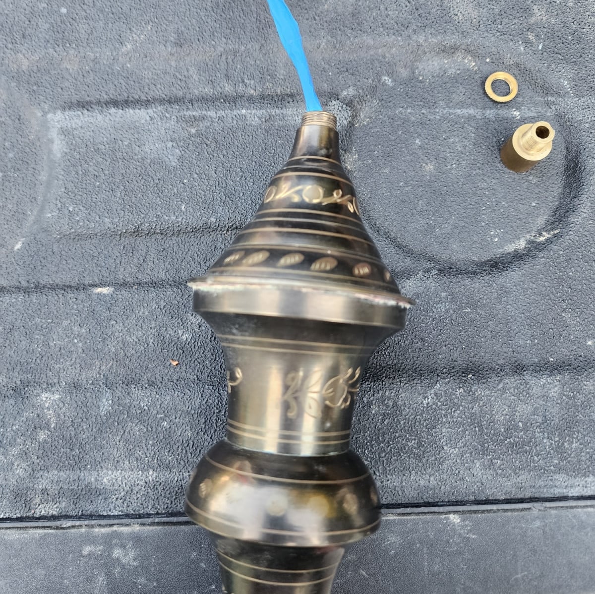 cord fished through lamp