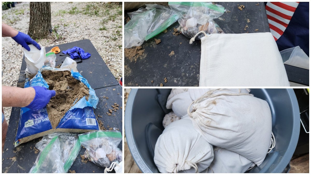 DIY Gem Mining Canvas Bags