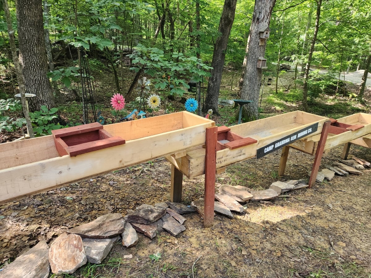 DIY gem mining sluice for grandkids