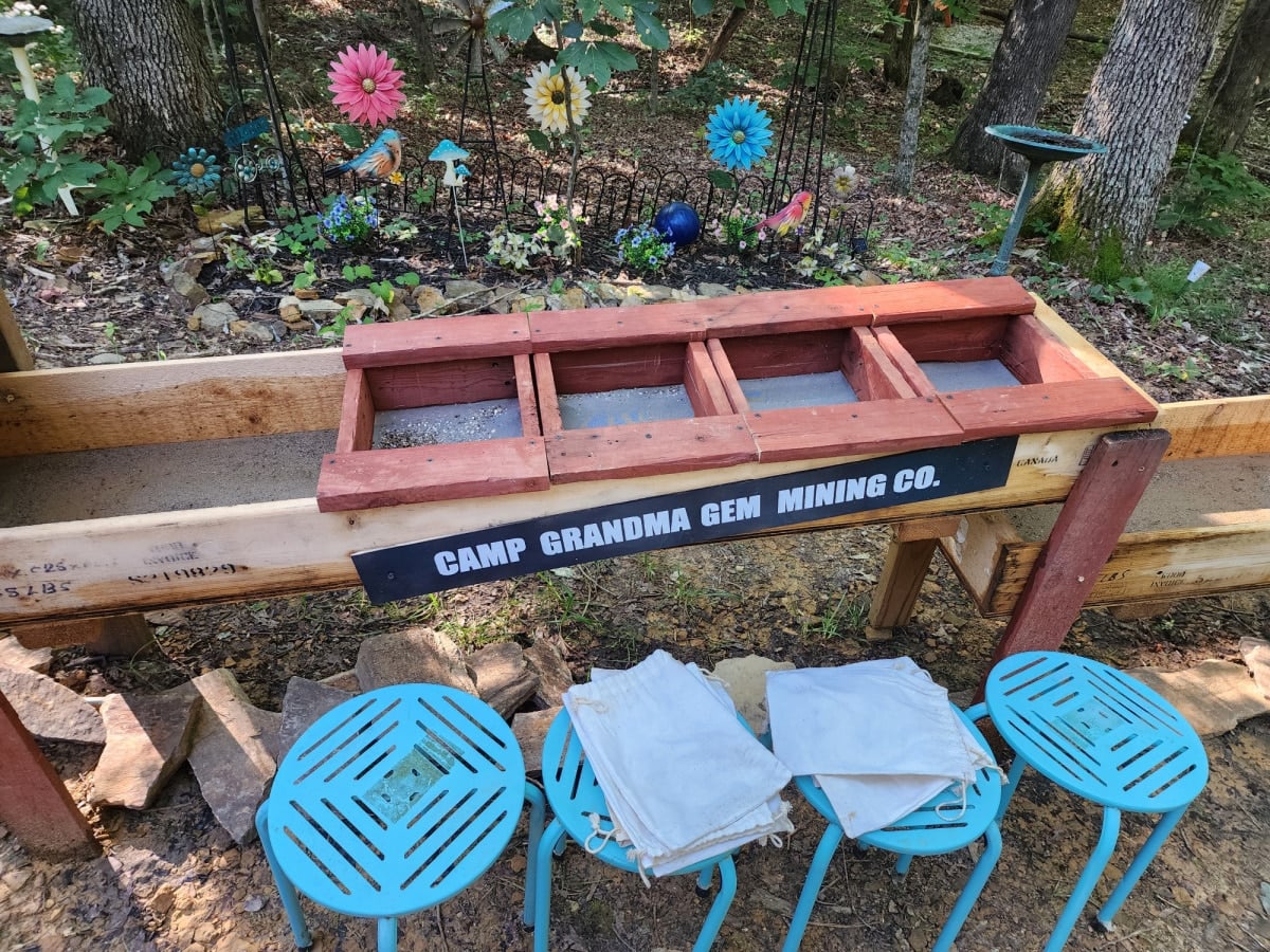 DIY gem mining sluice