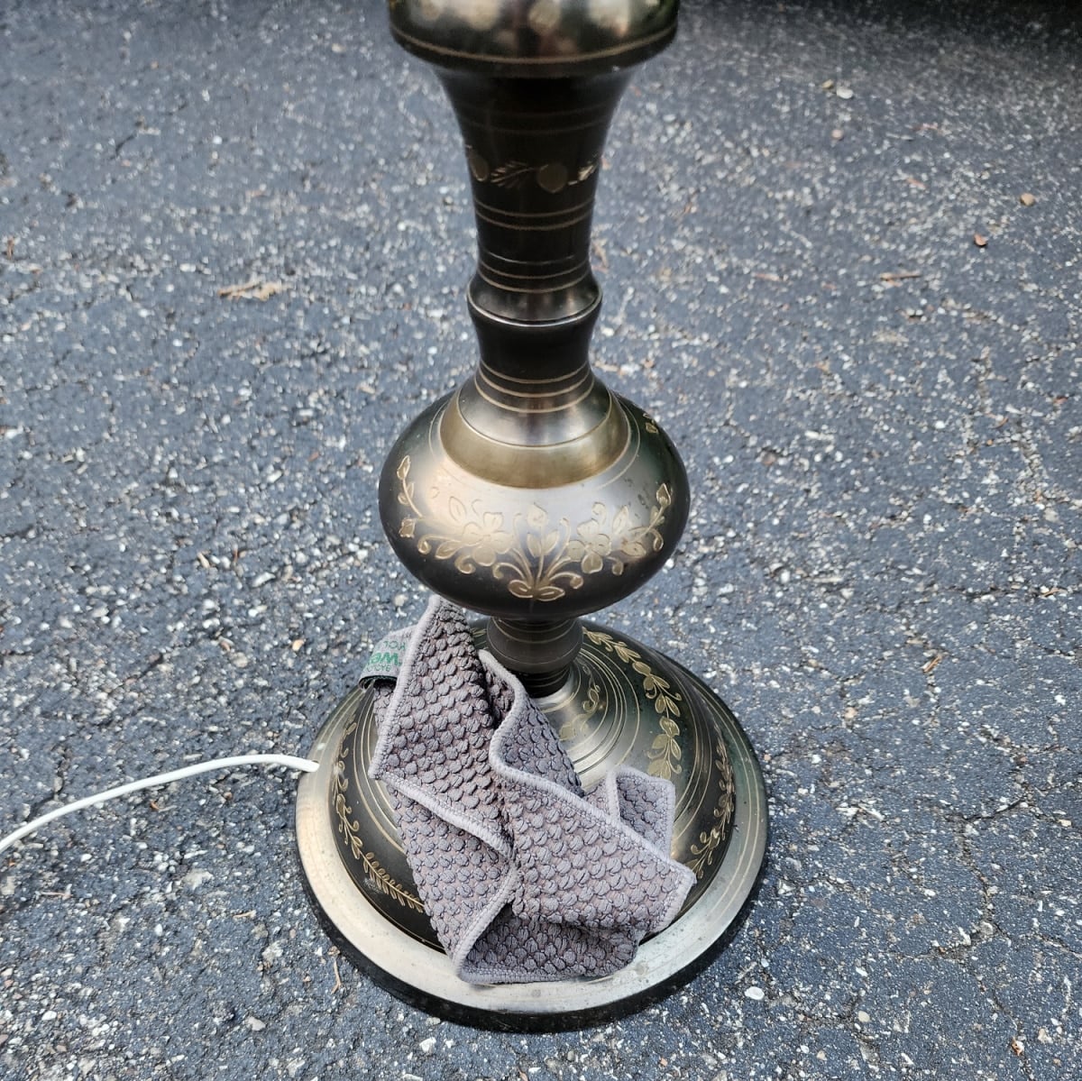 clean lamp with a soft cloth