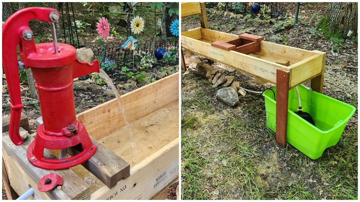 diy gem mining sluice water feature