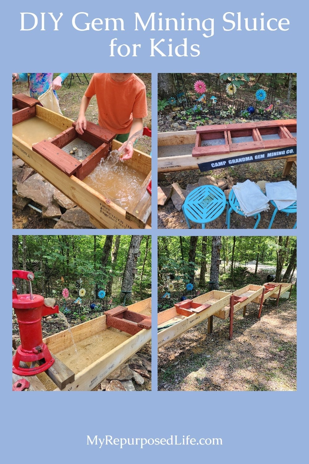 do it yourself gem mining sluice for kids