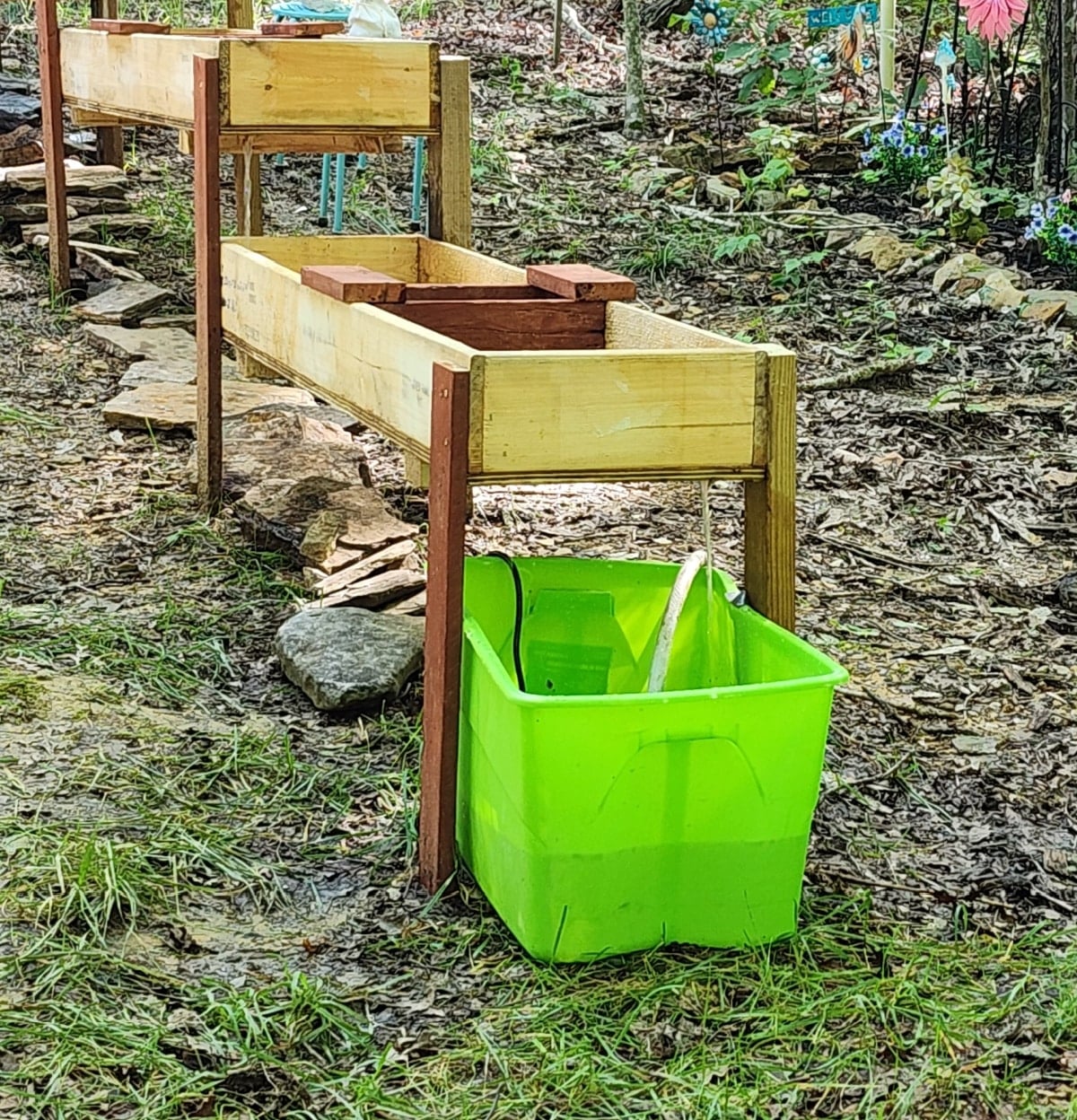 recirculating water for sluice