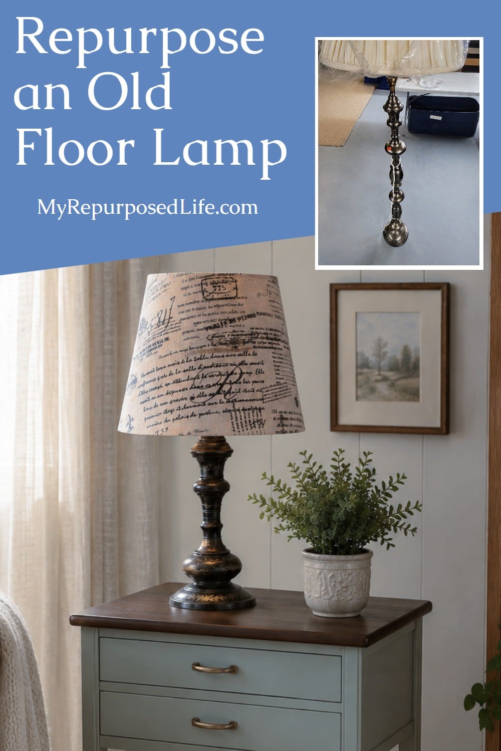 repurpose an old floor lamp via @repurposedlife