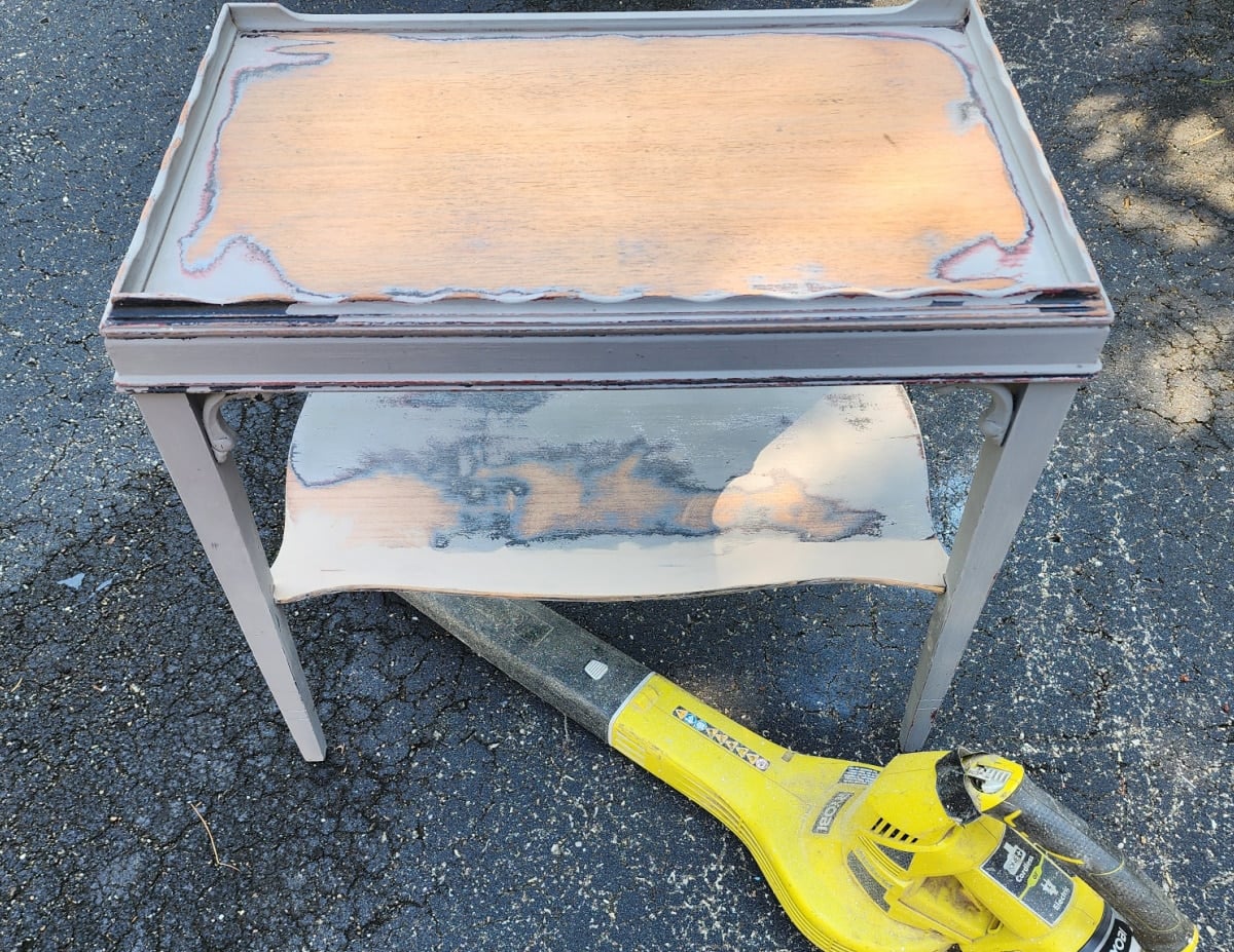 small side table ready for paint