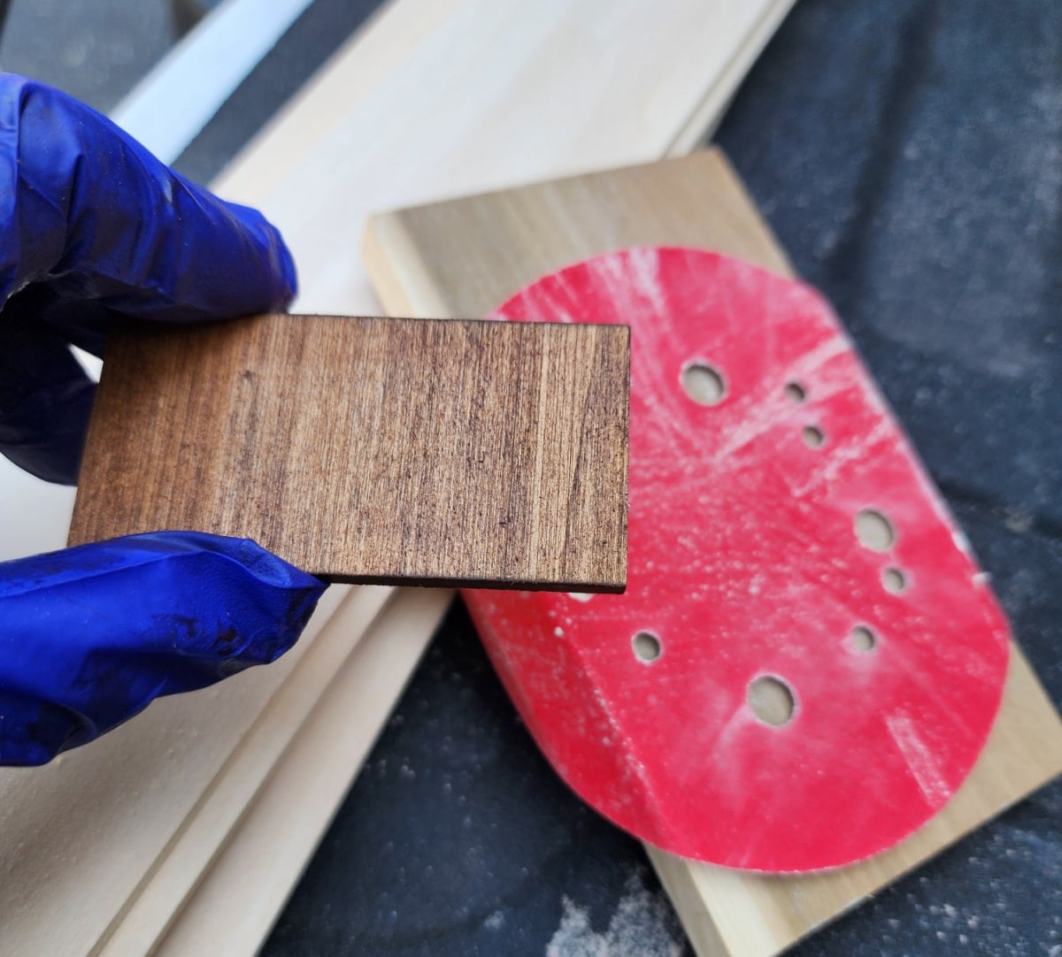 special walnut stain sample