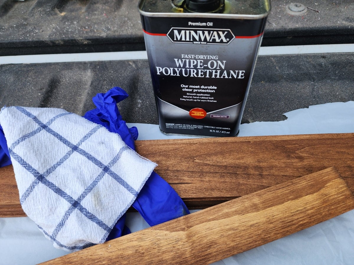 wipe-on poly for stained wood planks