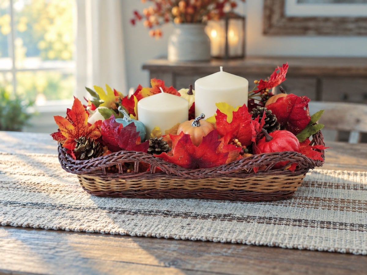 easy fall centerpiece from thrifted finds