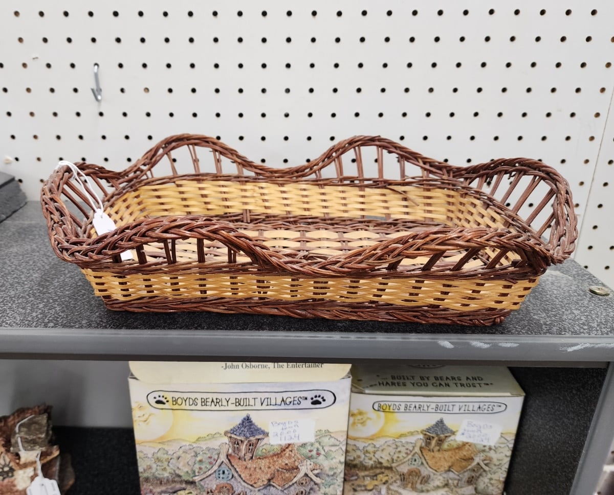 two dollar thrift store basket